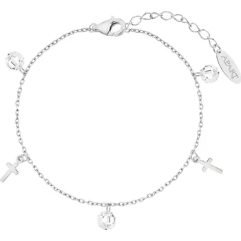 Náramek Stříbrný náramek se zirkony - kříže - AP541-2597