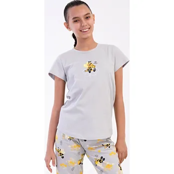 Chlapecké pyžamo Dětské pyžamo kapri Včelky šedá 11 - 12