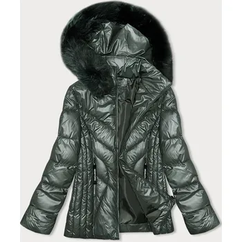 Dámská zimní bunda v army barvě s odepínací kapucí S'west (B8180-11) odstíny zelené XL (42)