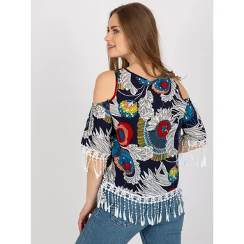 Dámská halenka Halenka AT BZ 2601.67 tmavě modrá jedna velikost