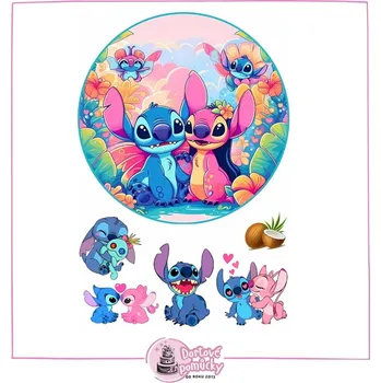Jedlá dekorace na dort ozdobSi Lilo a stitch č.7 - jedlý papír - Bez úprav