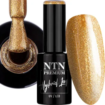 Lak na nehty Hybridní lak NTN 5g Limited Edition Glitter Zlatý Se Třpytkami Č.330