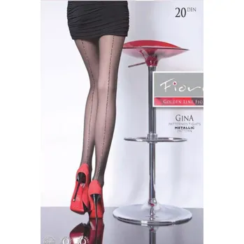 Dámské punčochy GINA Pletené punčocháče 20 černá 2