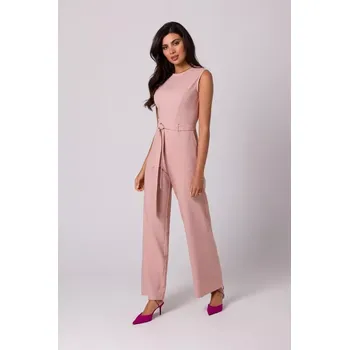 Dámský overall B256 Kombinéza bez rukávů s kapsami - růžová EU L
