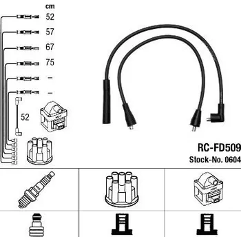 Zapalovací kabel Sada kabelů pro zapalování NGK RC-FD509