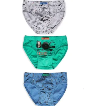 Chlapecké spodní prádlo Lama briefs B-229 SD A'3 92-140 šedo zeleno modrá 110-116