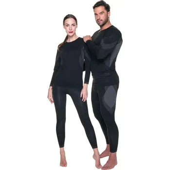 Pánské spodní prádlo Pánský termoaktivní komplet 77111 černá/šedá XXL/XXXL