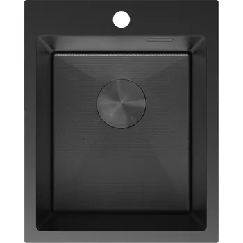 Granitový dřez Mexen Solix nerezový dřez s jednou komorou 400 x 500 mm, černý HC - 6406401000-70HC Ocelové dřezy
