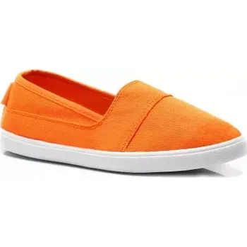 Dámské polobotky Jednoduché oranžové dásmké slip on 40