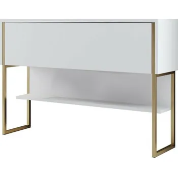Komoda Komoda Luxe White and Gold, bílá