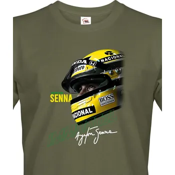 Pánské tričko Bezvatriko.cz Ayrton Senna Military 69