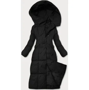 Černá dámská zimní bunda s páskem J Style (5M3227-392) odstíny černé L (40)