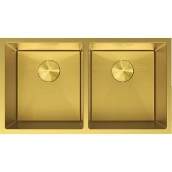 Granitový dřez Mexen Binox ocelový dřez 2-komorový 800 x 450 mm, zlatý HC - 6421802000-55HC Ocelové dřezy