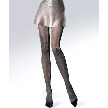 Dámské punčochy Dámské punčochové kalhoty Knittex Party Lurex 30 den 2-4 nero-gold 2-S