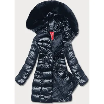 Tmavě modrá dámská vypasovaná zimní bunda (2M-032) odstíny modré XL (42)