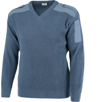 Pánská mikina Svetr francouzský AIR FORCE střih do V MODRÝ vel.112