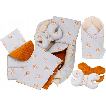 Zavinovačka Dětské hnízdečko kokon MINKY XXL SET BABYMAM 7 ks