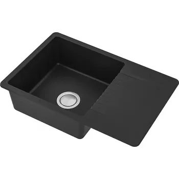 Granitový dřez Jednokomorový dřez IKEA z křemene, černý