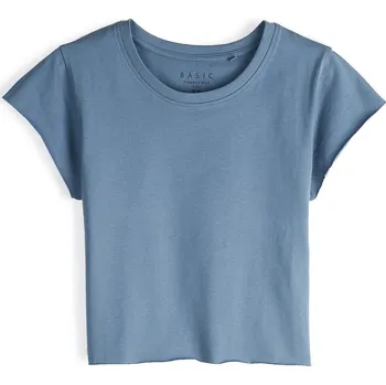 GATE Základní bavlněné triko s neopracovaným lemem 42 225-1094/7390