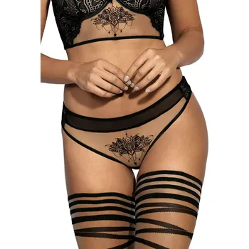 Dámské erotické prádlo Brazilky V-9035 černá - Axami XL