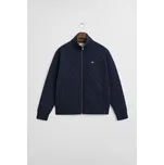 MIKINA GANT QUILTED CORD COLLAR FULL ZIP EVENING BLUE