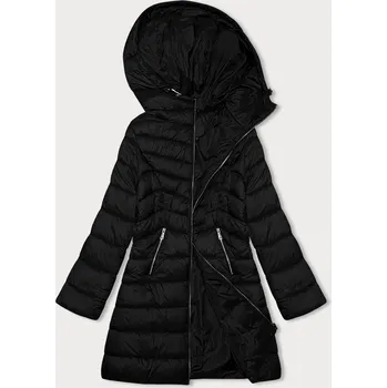 Černá prošívaná dámská bunda s kapucí J Style (11Z8083) odstíny černé M (38)