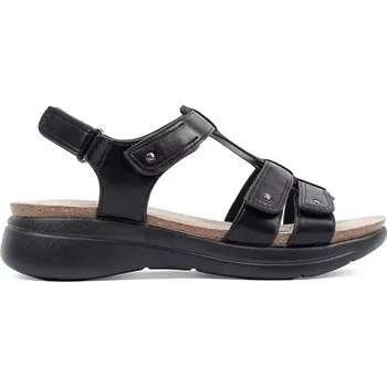 Dámské sandále Stylové černé dámské sandály platforma 41