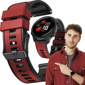 Pouzdro na mobilní telefon Řemínek ChronSmarta pro Samsung 20mm, červený