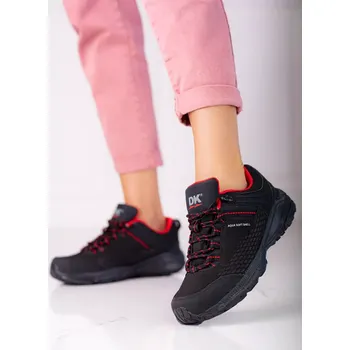 Dámské tenisky Exkluzívní trekingové boty černé dámské bez podpatku 38