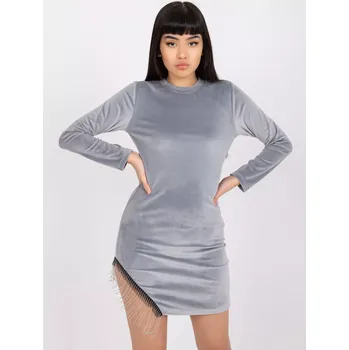 Dámské šaty Sukienka-DHJ-SK-6509.82P-šedá jedna velikost