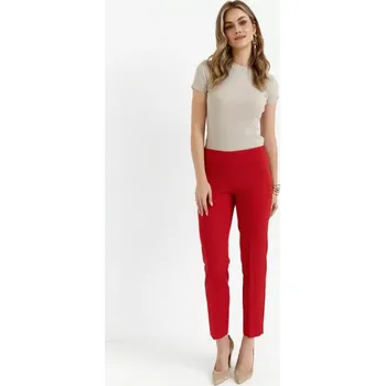 Dámské kalhoty K055 Kalhoty s úzkými nohavicemi - červené EU XXL