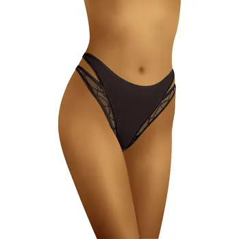 Kalhotky Dámské kalhotky Fiki Black - Wol-Bar M