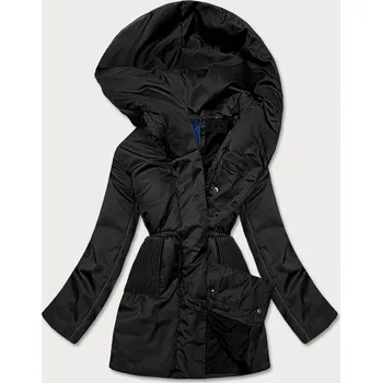 Černá dámská bunda s kapucí (HO-22) odstíny černé XL (42)