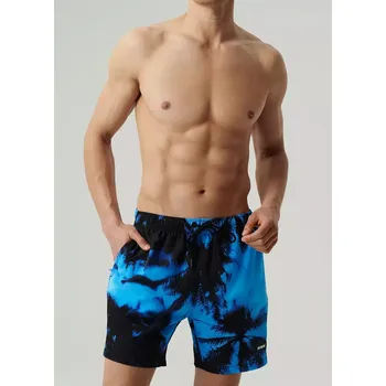 Pánské plavky Plavecké šortky Atlantic KMB-227 M-2XL zeleno-černá L