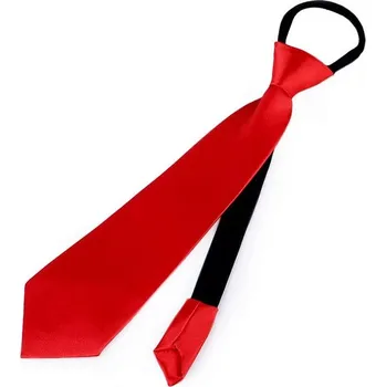 Saténová párty kravata jednobarevná - 4 červená