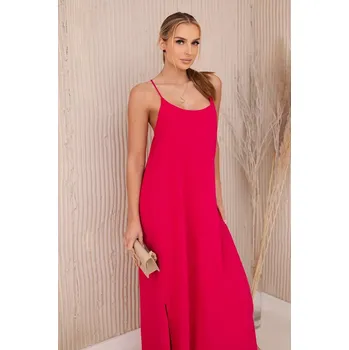 Dámské šaty Dlouhé šaty bez ramínek fuchsie UNI