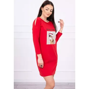 Dámské šaty Šaty s potiskem koše červené UNI