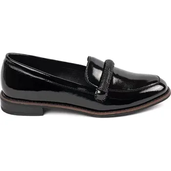 Dámské mokasíny Krásné mokasíny dámské černé bez podpatku 37