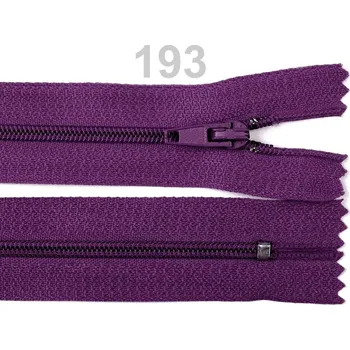 Zip Spirálový Zip - Šíře 3 mm, Délka 12 cm - Pro Univerzální Použití - 193 Amethyst