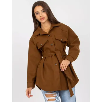 Dámský kabát Dámský kabát EM PL 2939 85 hnědá jedna velikost