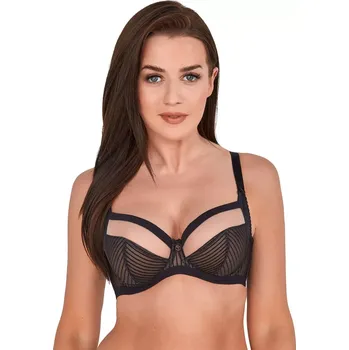 Podprsenka Měkká dámská podprsenka SOFT CLARA ART. 1212 ČERNÁ A BÉŽOVÁ 70I