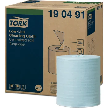 Skokový materiál TORK 190491 – Low Lint průmyslová čisticí utěrka W10, netkaná text., 1vr., 60 m, 200útr. - karton