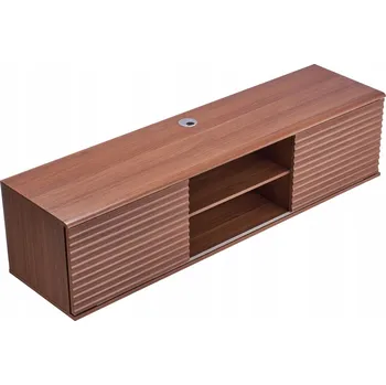 Televizní stolek SucceBuy Nástěnná TV skříňka, 2 police, 152 cm, s posuvnými dvířky