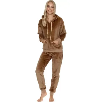 Dámské pyžamo Dámské pyžamo DRS.4549 ČOKOLÁDA XXL