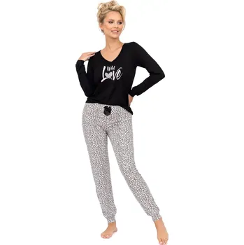 Dámské pyžamo Pyžamo Pantera Long Black - Donna 42