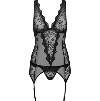 Dámský erotický korzet Korzet Emperita corset - Obsessive černá XXL