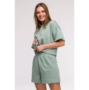 Dámské kalhoty B295 Šortky s kapsami - mátové EU XL