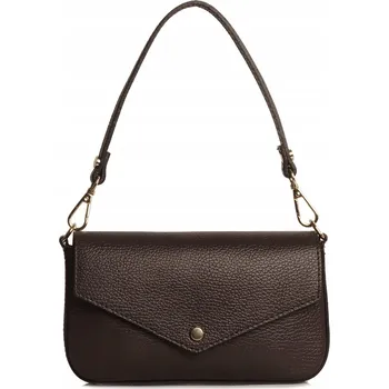 Solome kabelka psaníčko z přírodní kůže, hnědá