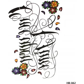 Odstranitelné tetování Dočasné tetování TATTOO 3D vzory nápis nápisy