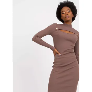 Dámské šaty Šaty-RV-SK-7433.51-hnědá M